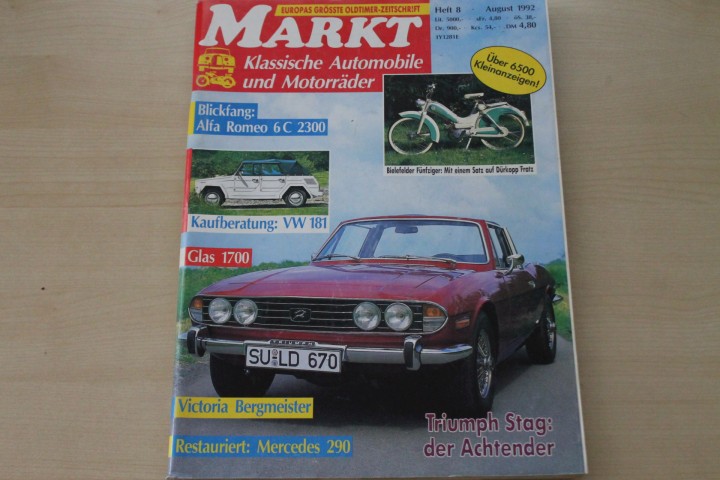 Deckblatt Oldtimer Markt (08/1992)